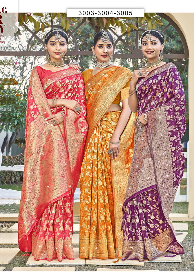 Chaaru Vol 3 By Saroj Wedding Wear Sarees Catalog